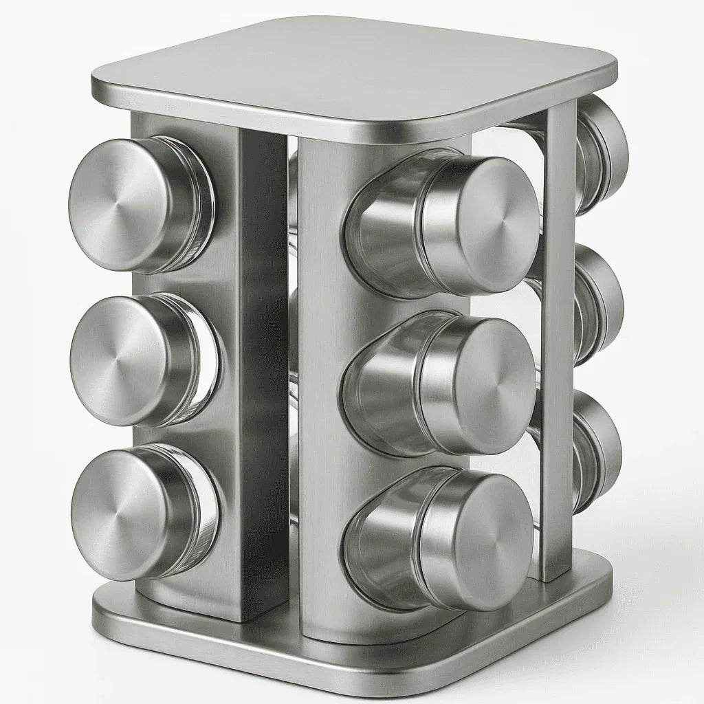 Organizador Giratório de Temperos Aço Cromado Alidolado - Alidolado