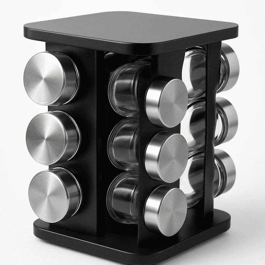 Organizador Giratório de Temperos Aço Cromado Alidolado - Alidolado