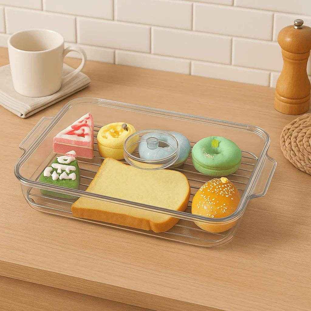 Organizador de Geladeira Transparente com Tampa Alidolado - Alidolado