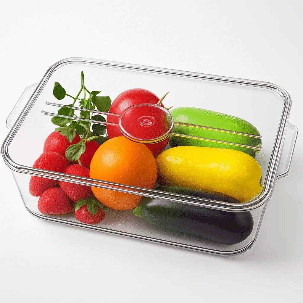 Organizador de Geladeira Transparente com Tampa Alidolado - Alidolado