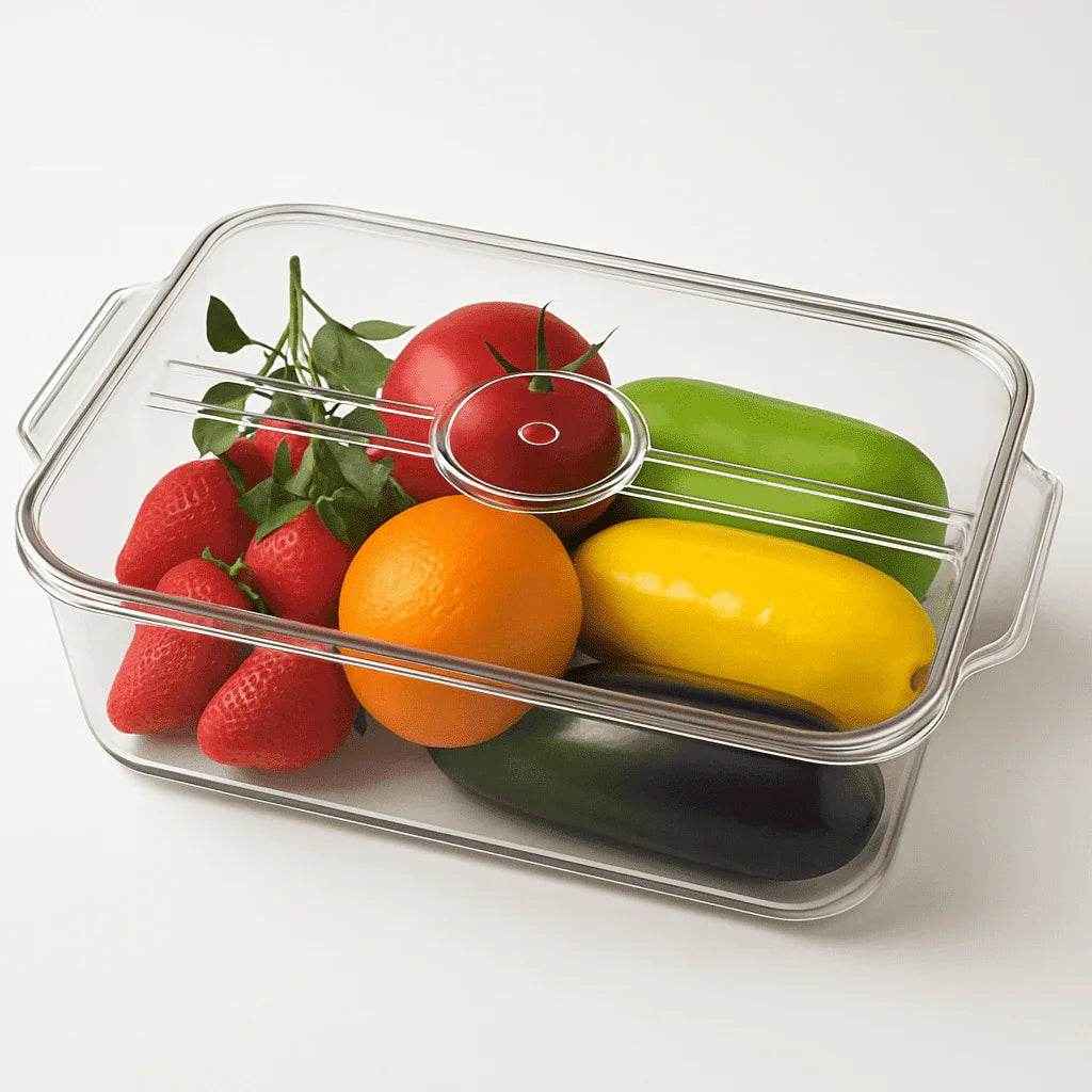 Organizador de Geladeira Transparente com Tampa Alidolado - Alidolado