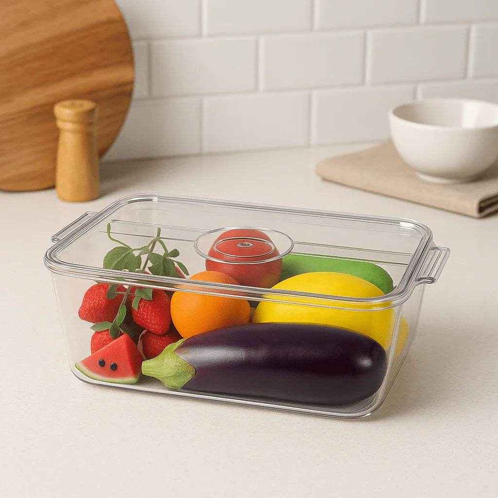 Organizador de Geladeira Transparente com Tampa Alidolado - Alidolado