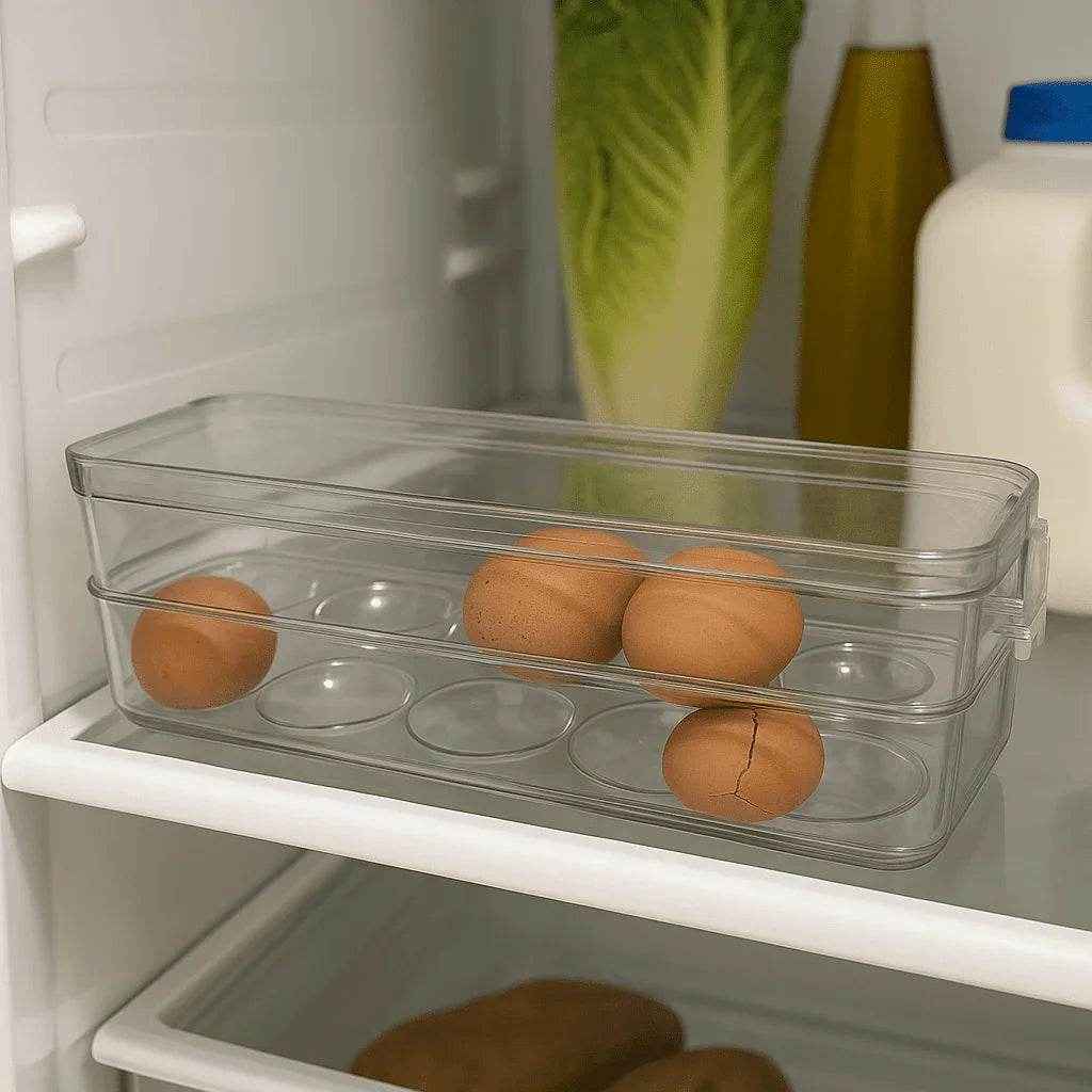 Organizador de Ovos para Geladeira com Tampa Alidolado - Alidolado