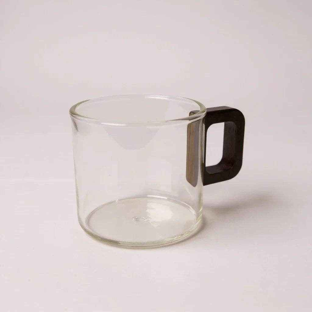 Copo Quadrado de Vidro com Alça de Madeira – 120ml - Alidolado
