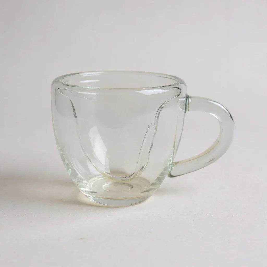 Copo de Vidro de Parede Dupla em Formato de Coração – 90ml - Alidolado