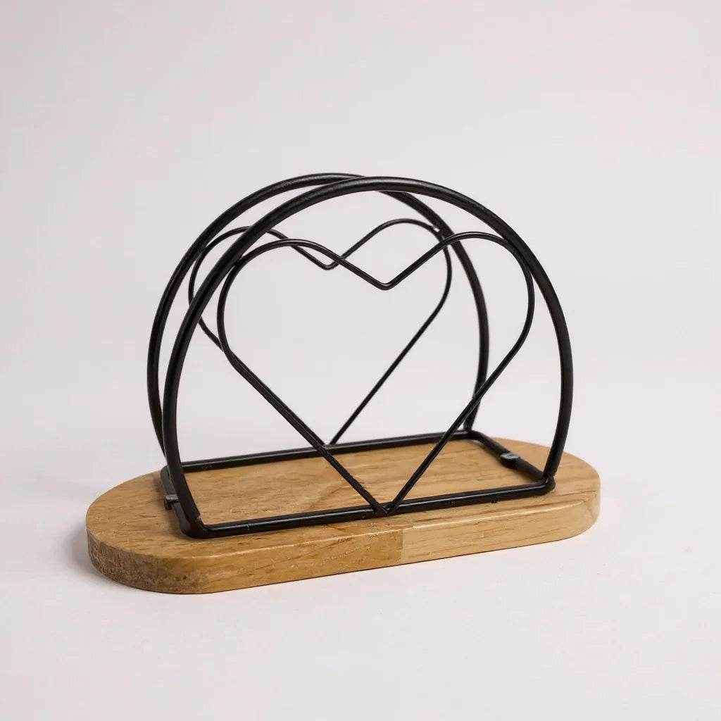 Porta Guardanapo com Formato de Coração - Alidolado