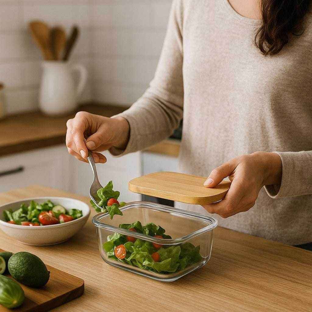 Pote Hermético com Tampa de Bambu Alidolado - Alidolado