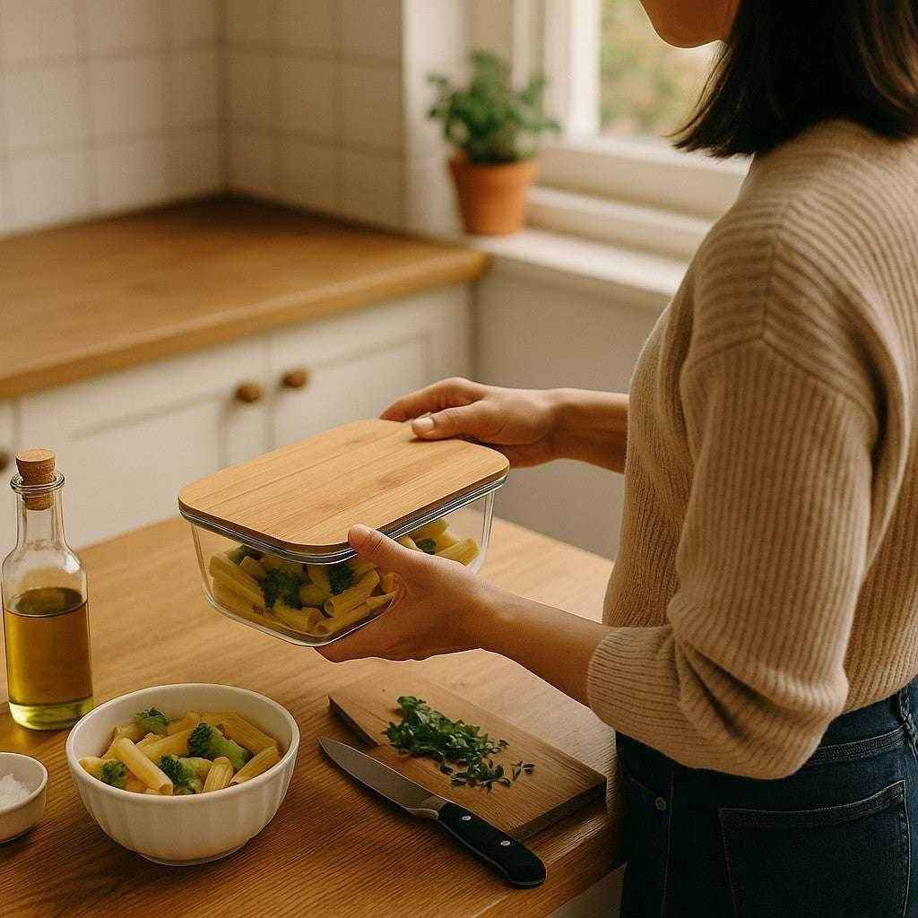 Pote Hermético com Tampa de Bambu Alidolado - Alidolado