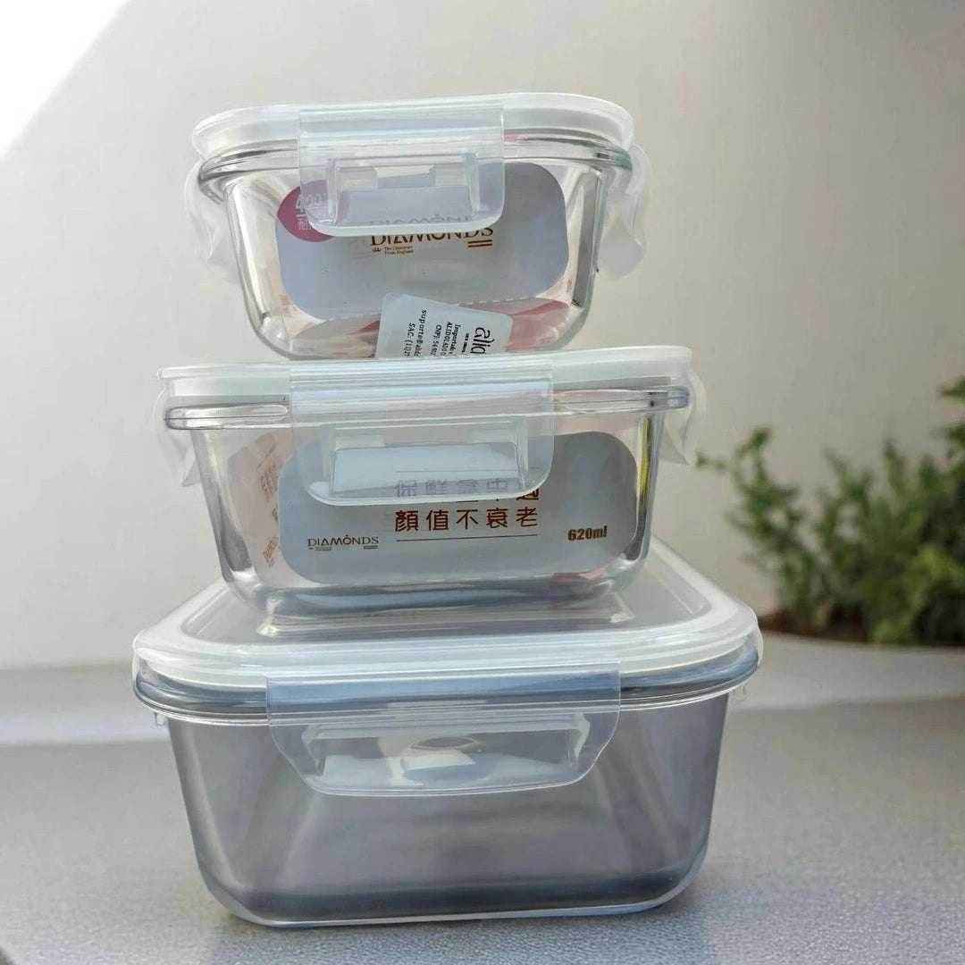 Pote Hermético de Vidro com Trava Alidolado - Alidolado