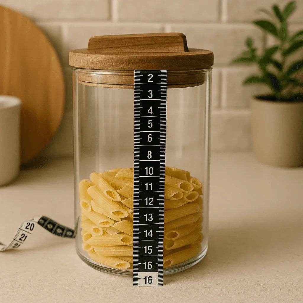 Pote de Vidro Hermético com Tampa de Madeira Alidolado - Alidolado