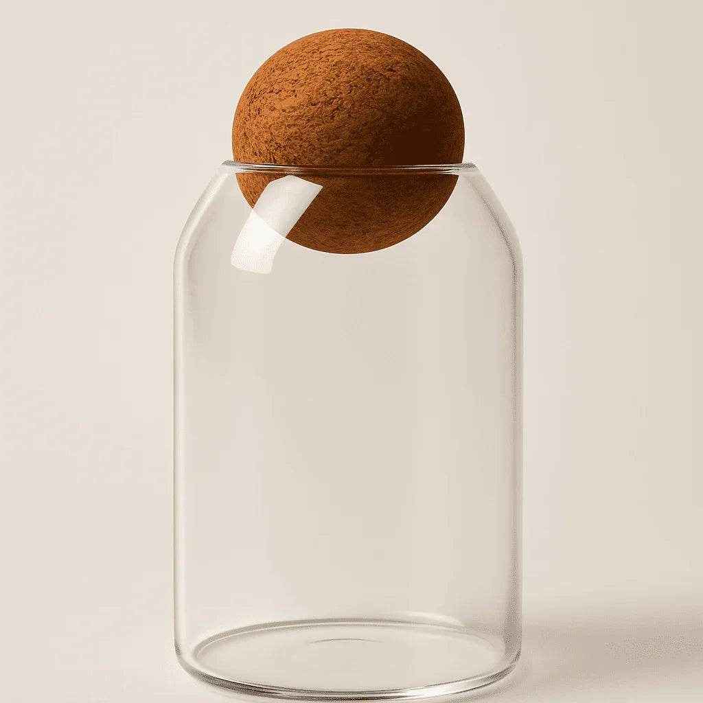 Pote de Vidro com Tampa de Cortiça Alidolado - Alidolado