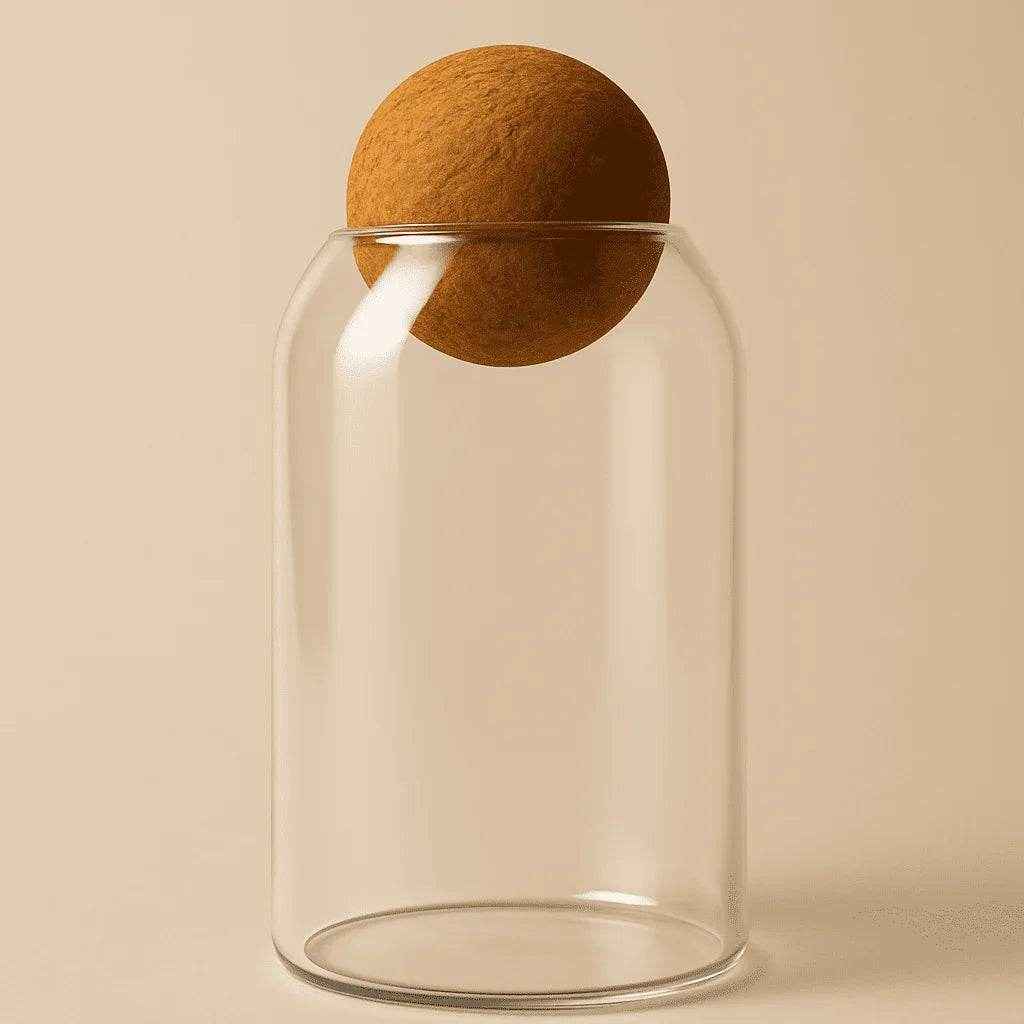 Pote de Vidro com Tampa de Cortiça Alidolado - Alidolado