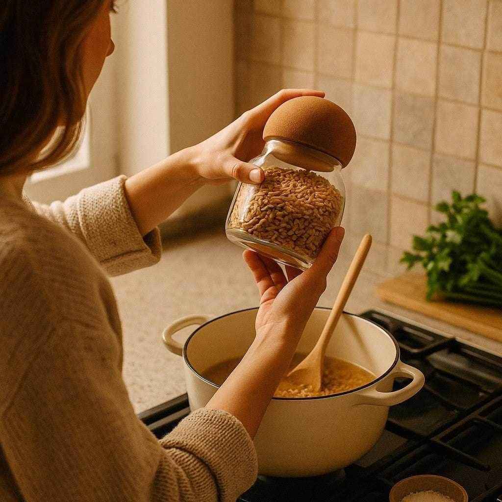 Pote de Vidro com Tampa de Cortiça Alidolado - Alidolado