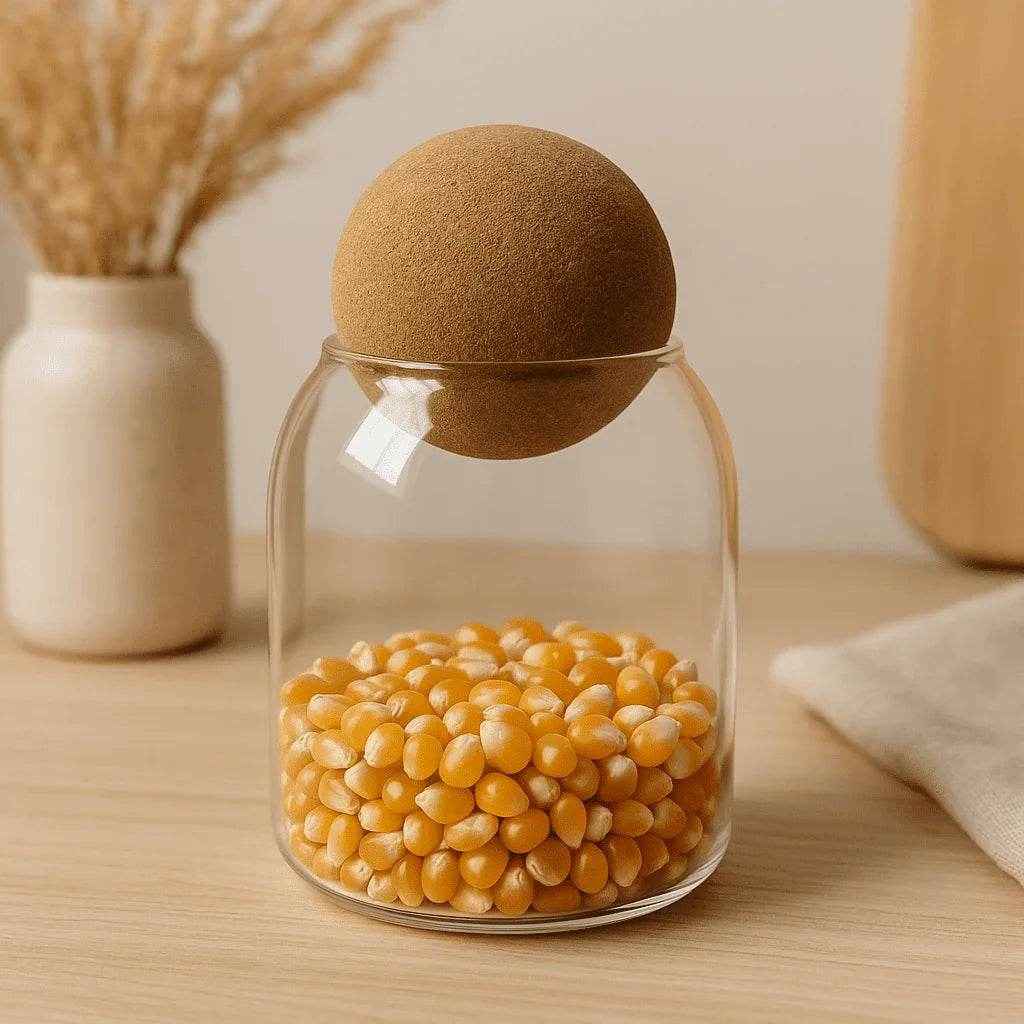 Pote de Vidro com Tampa de Cortiça Alidolado - Alidolado