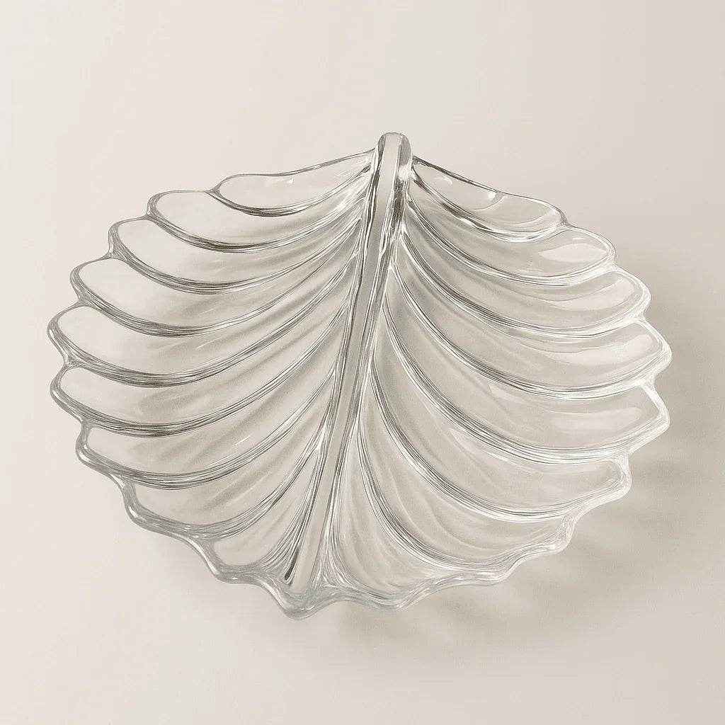 Fruteira de Vidro Formato de Folha Média Alidolado - Alidolado