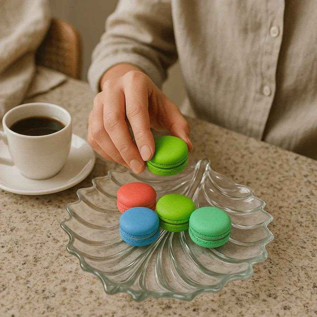 Fruteira de Vidro Formato de Folha Média Alidolado - Alidolado