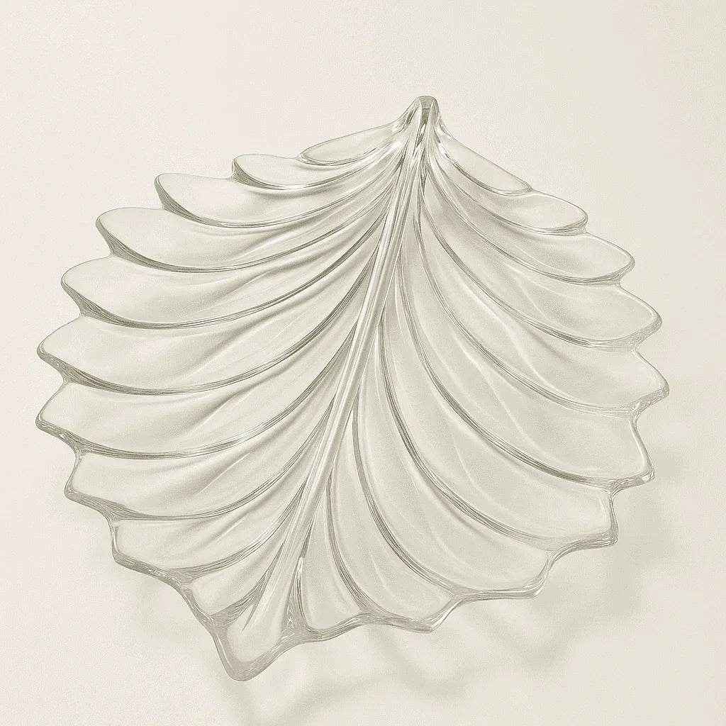 Fruteira de Vidro Formato de Folha Pequena Alidolado - Alidolado