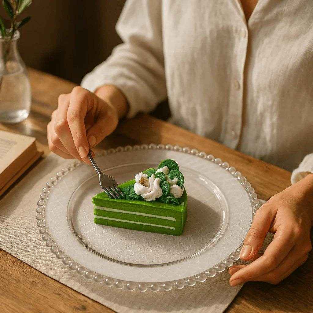 Prato de Cristal Decorativo com Borda em Bolhas Alidolado - Alidolado