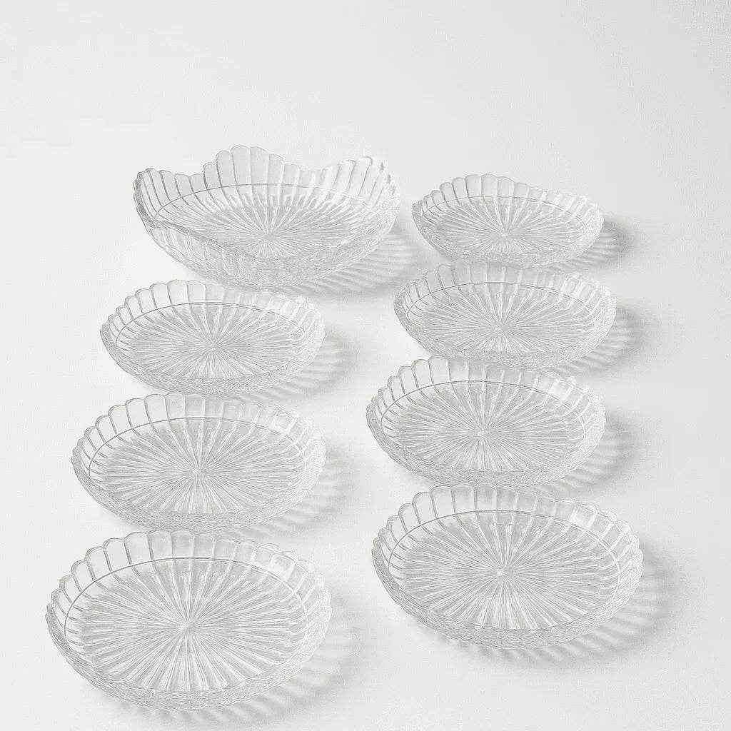 Conjunto de Pratos de Vidro Decorativo 7 Peças Alidolado - Alidolado