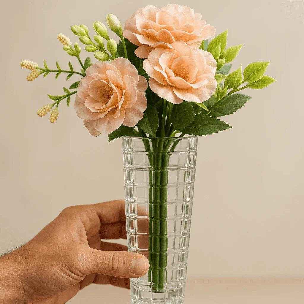 Vaso de Vidro Decorativo Transparente Alidolado - Alidolado