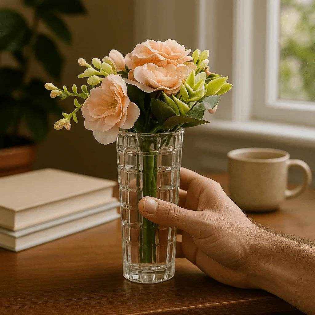 Vaso de Vidro Decorativo Transparente Alidolado - Alidolado