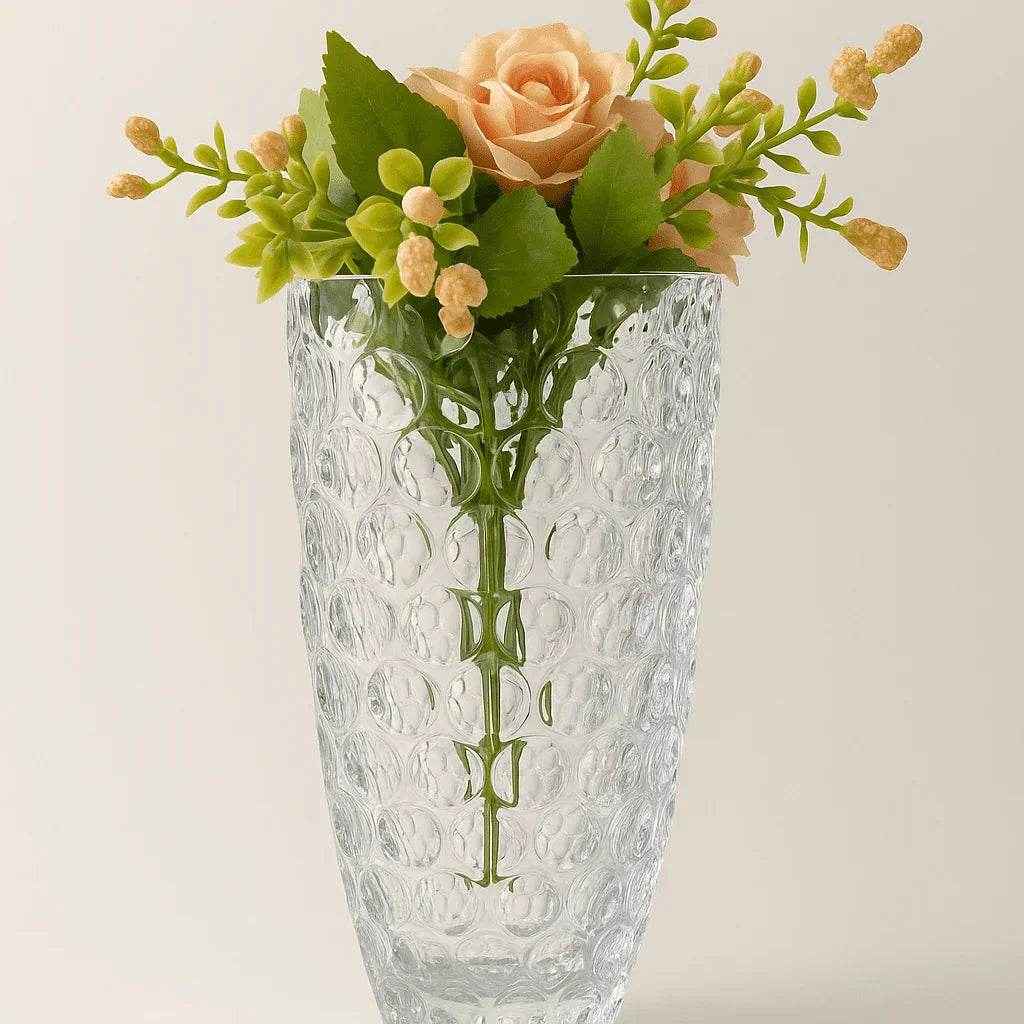 Vaso de Vidro com Textura Decorativa Alidolado - Alidolado