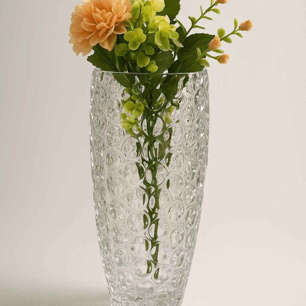 Vaso de Vidro com Textura Decorativa Alidolado - Alidolado