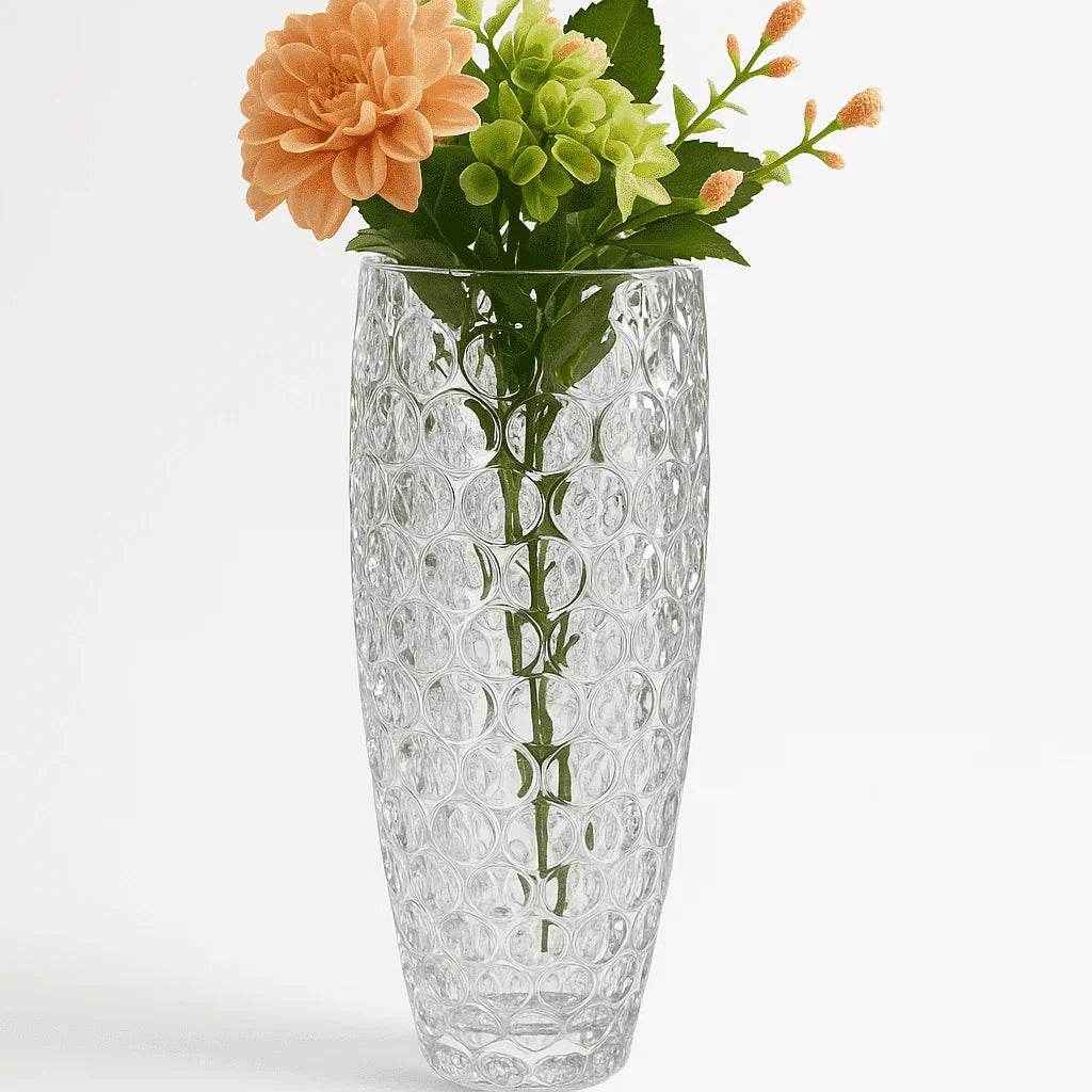 Vaso de Vidro com Textura Decorativa Alidolado - Alidolado