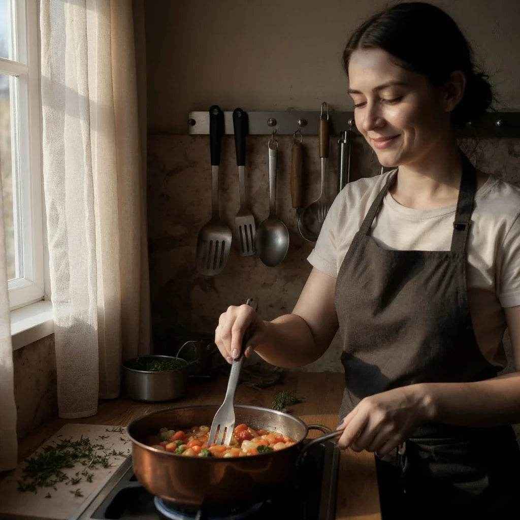 Kit com 6 Talheres de Nylon para Cozinha