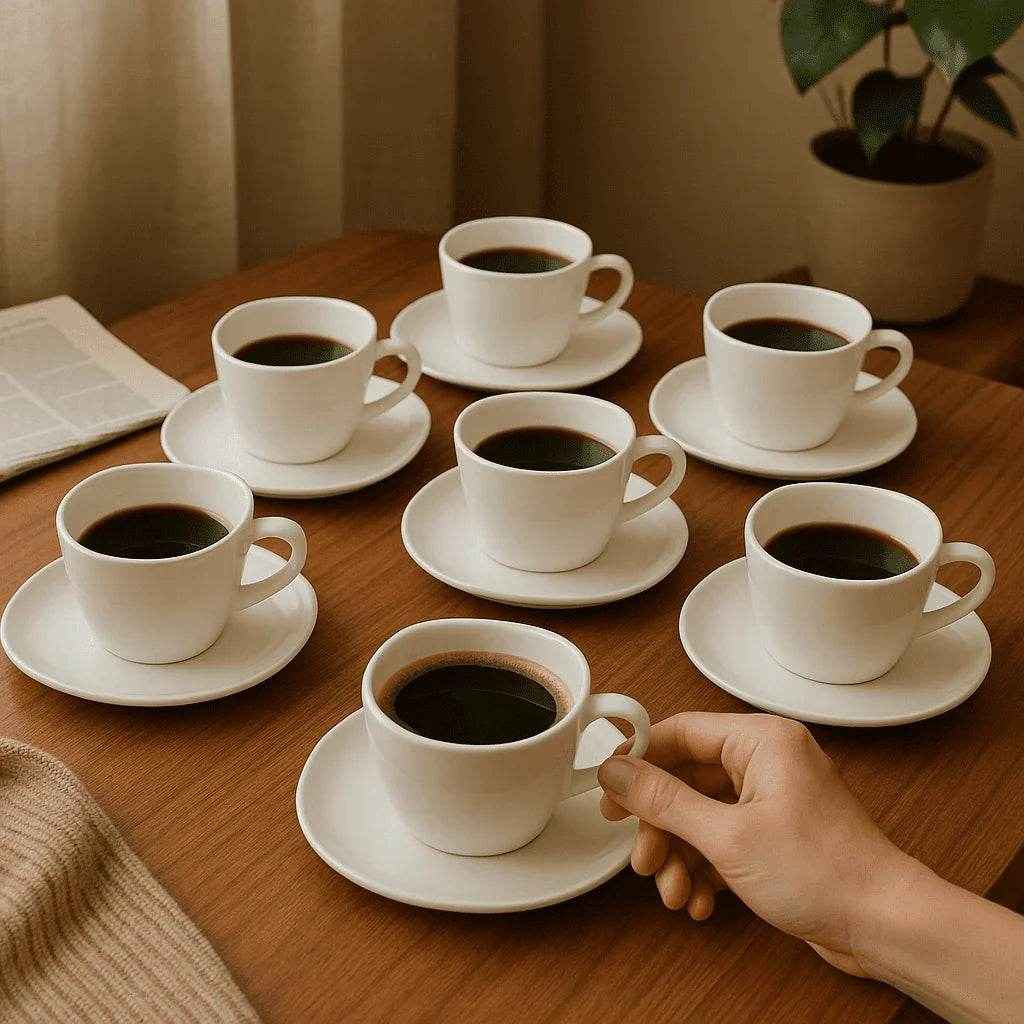 Xícaras de Chá e Café com Pires 12 Peças Alidolado - Alidolado