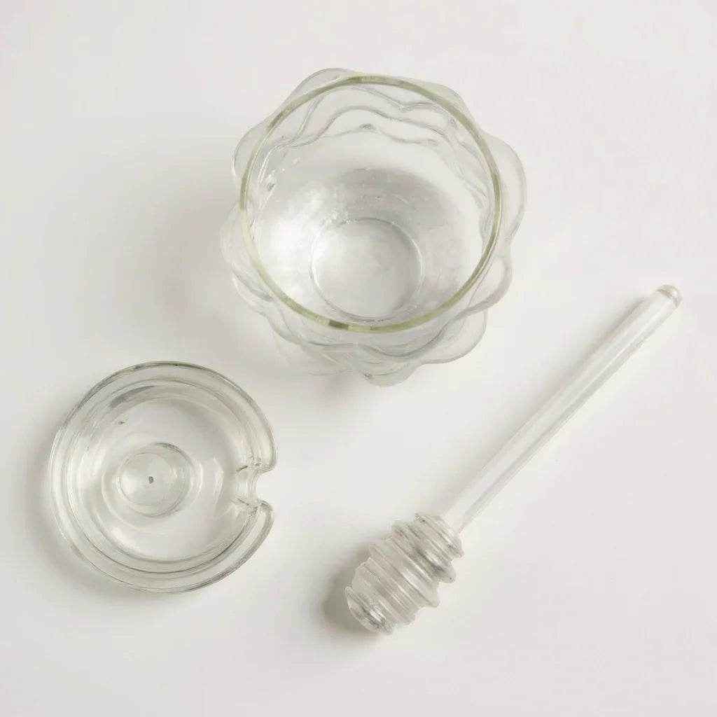 Meleira de Vidro com Colher – 480 ml - Alidolado