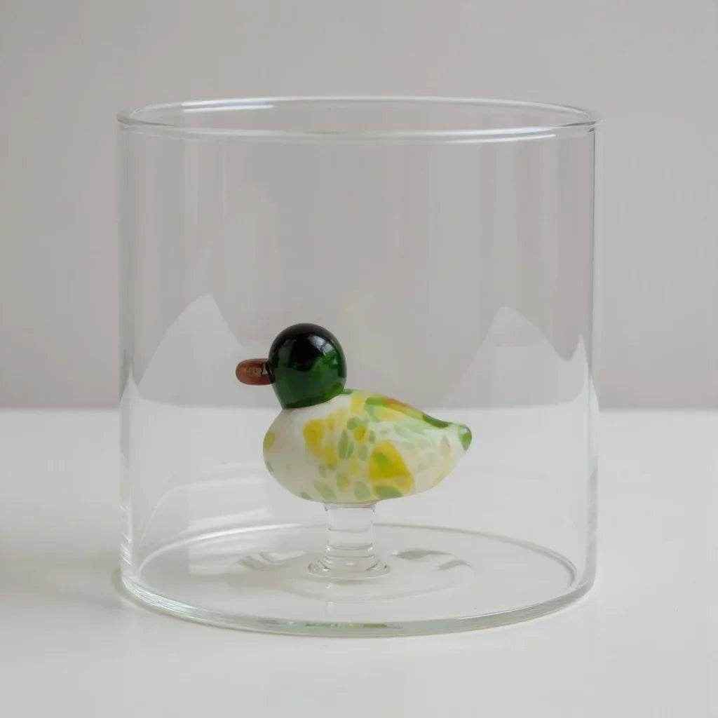 2 Copos de Vidro Criativo com Design Interno Variado – 380ml - Alidolado