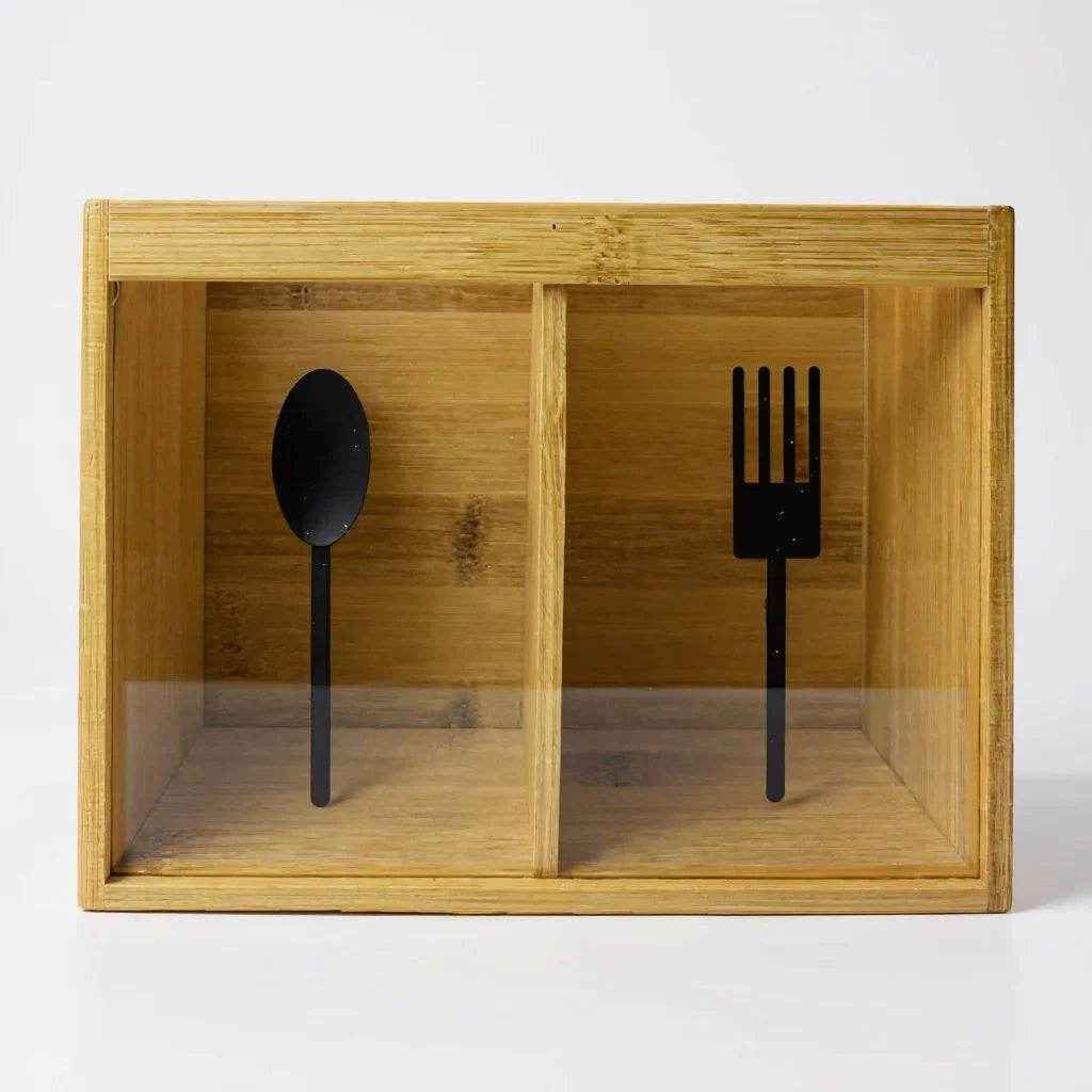 Porta Talheres de Madeira Compacto - Alidolado