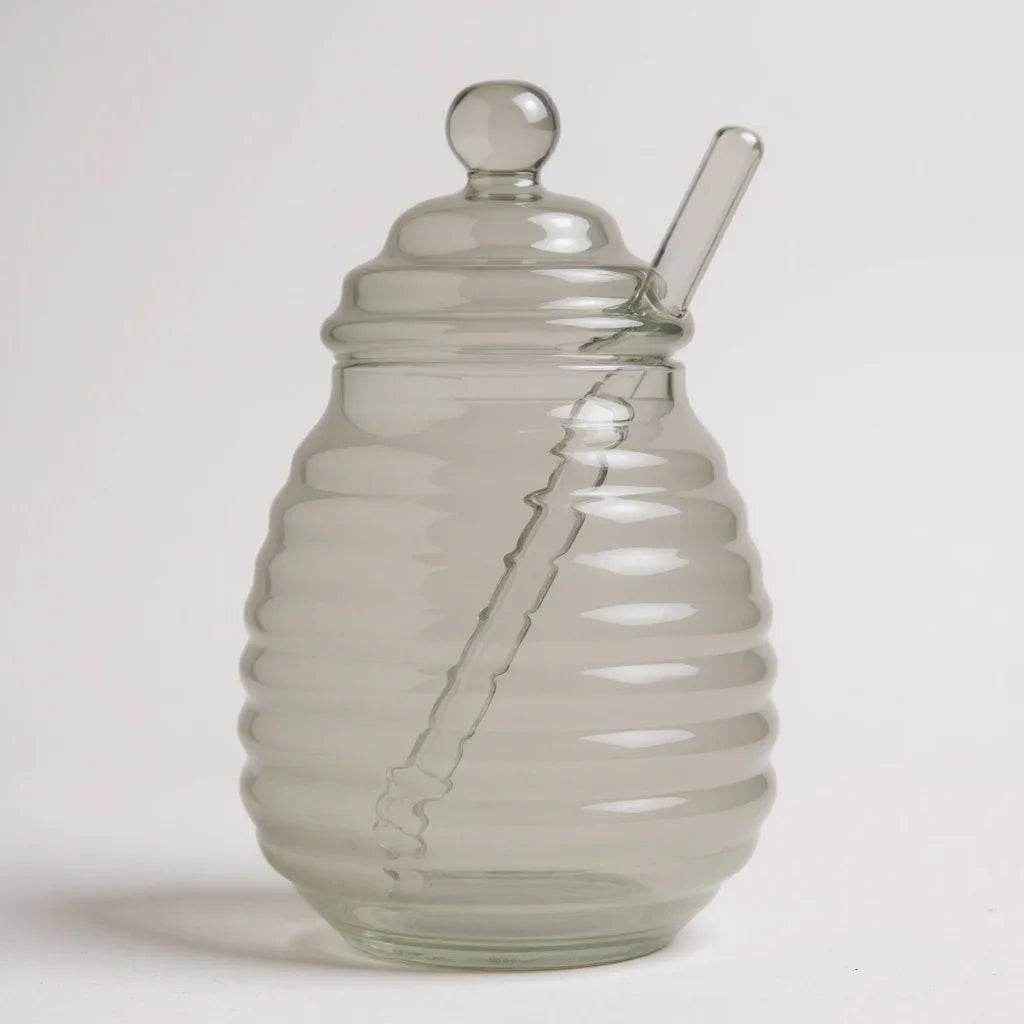 Meleira de Vidro com Colher – 380 ml - Alidolado