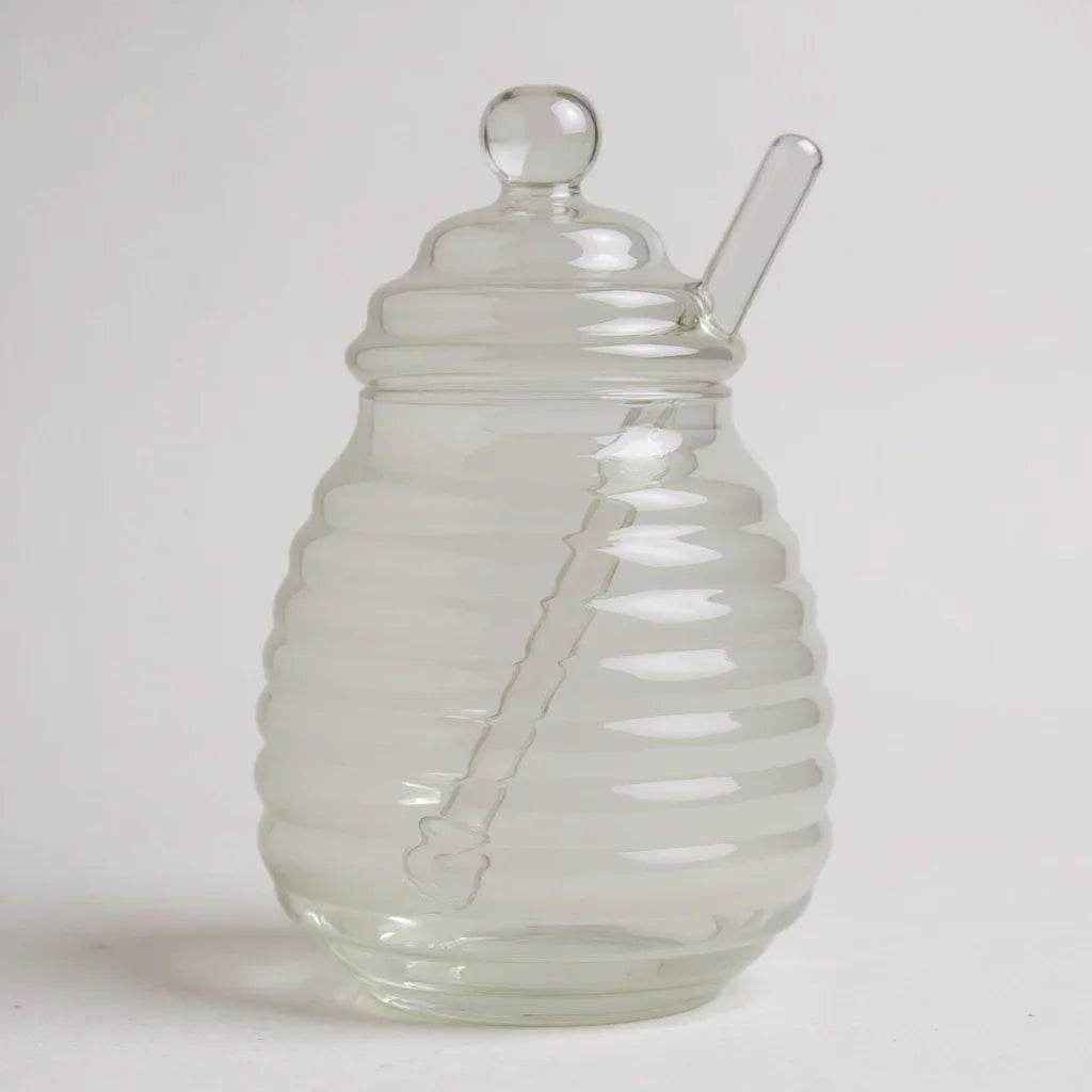 Meleira de Vidro com Colher – 380 ml - Alidolado