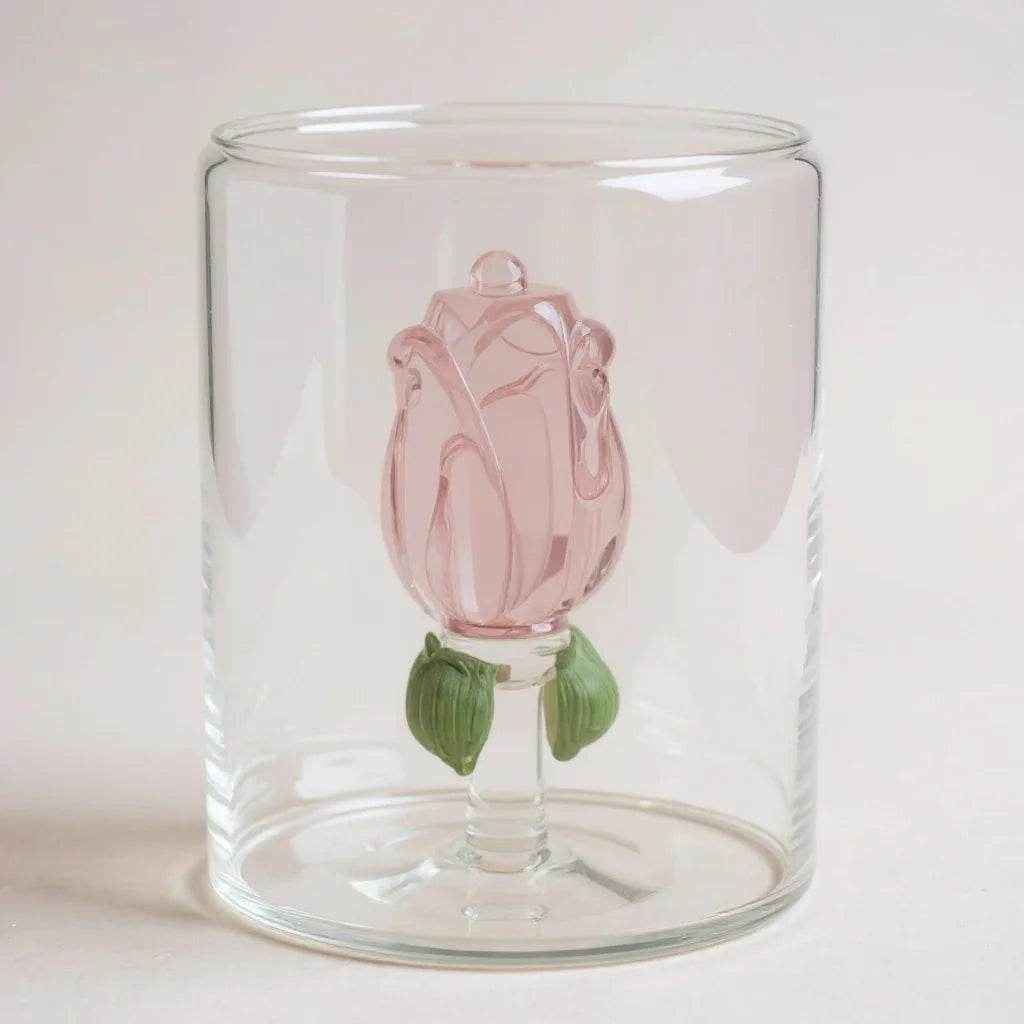 2 Copos de Vidro Criativo com Design Interno Variado – 380ml - Alidolado