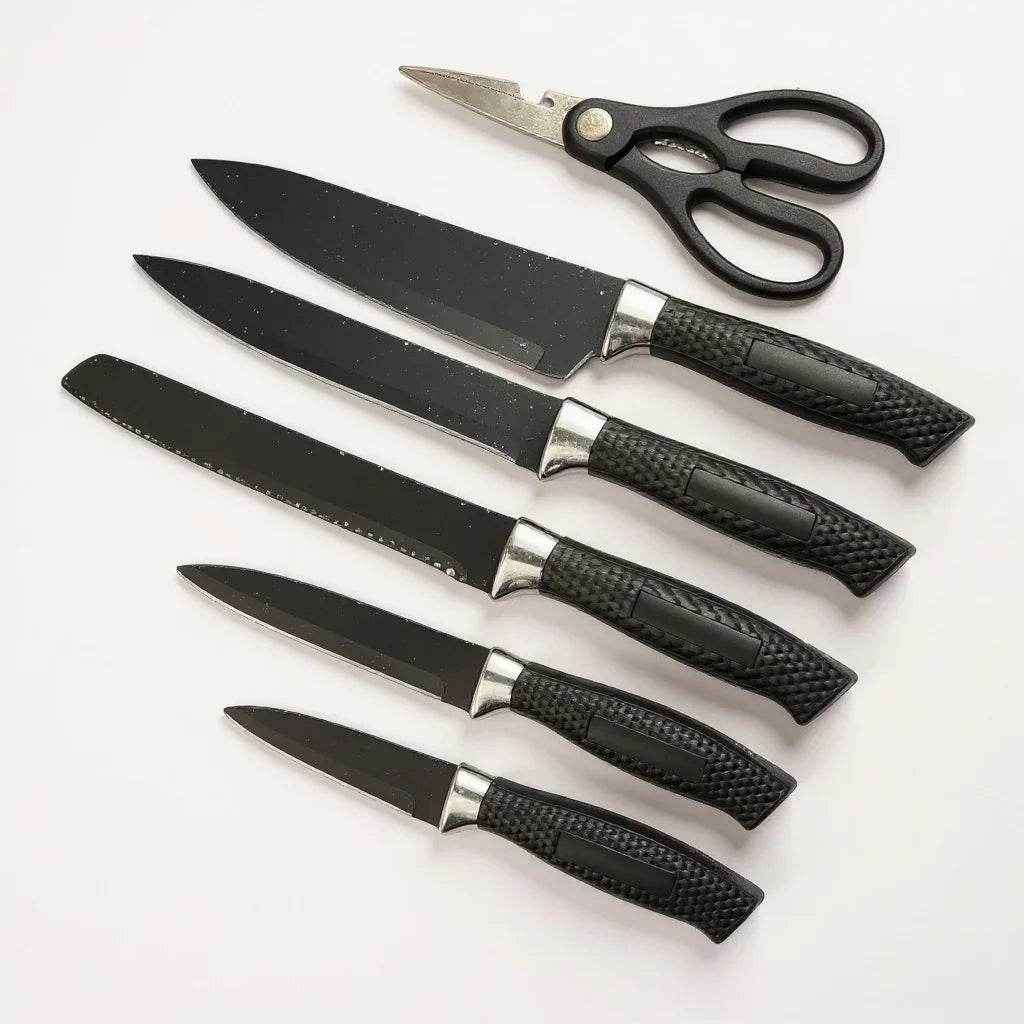 Kit de Facas com Tesoura 6 Peças - Alidolado