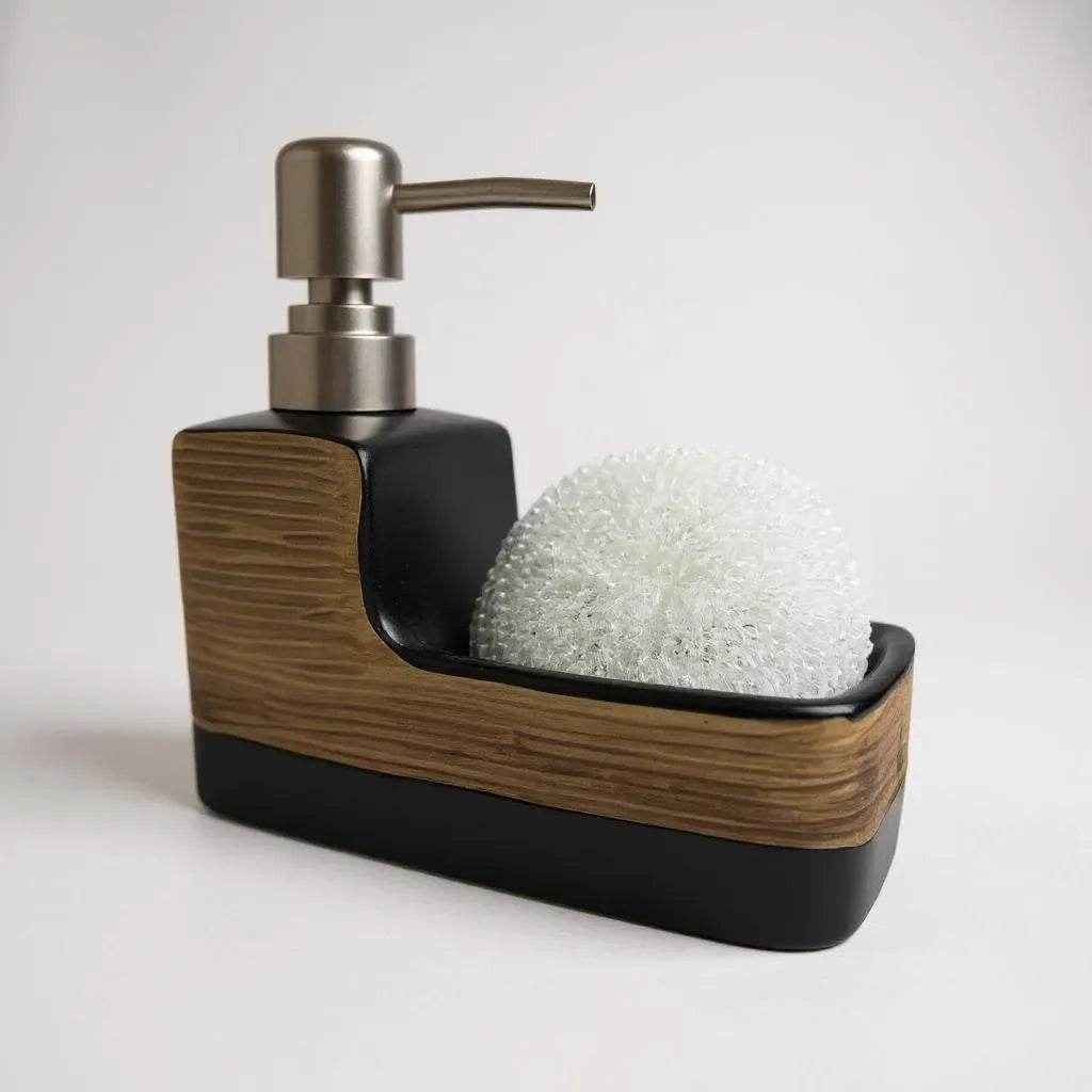 Dispenser de Sabonete Cerâmica Marrom Elegance Alidolado - Alidolado