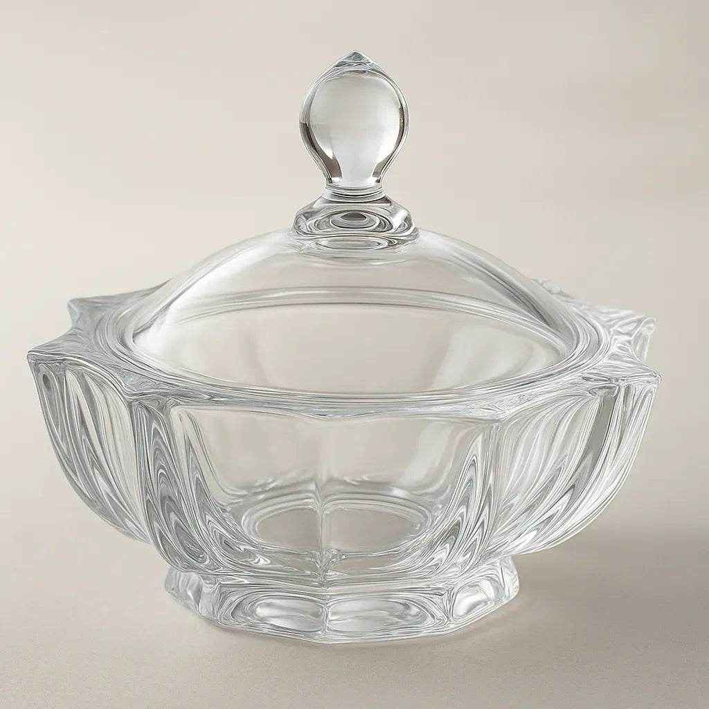 Bomboniere com Tampa de Vidro Alidolado - Alidolado