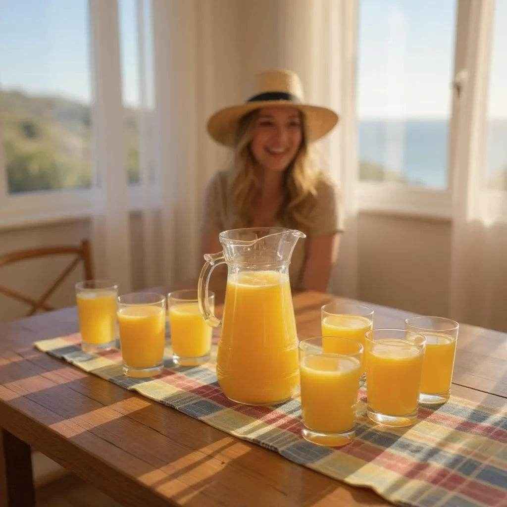 Jarra de Vidro com 6 Copos 370ml Kit Completo Alidolado - Alidolado