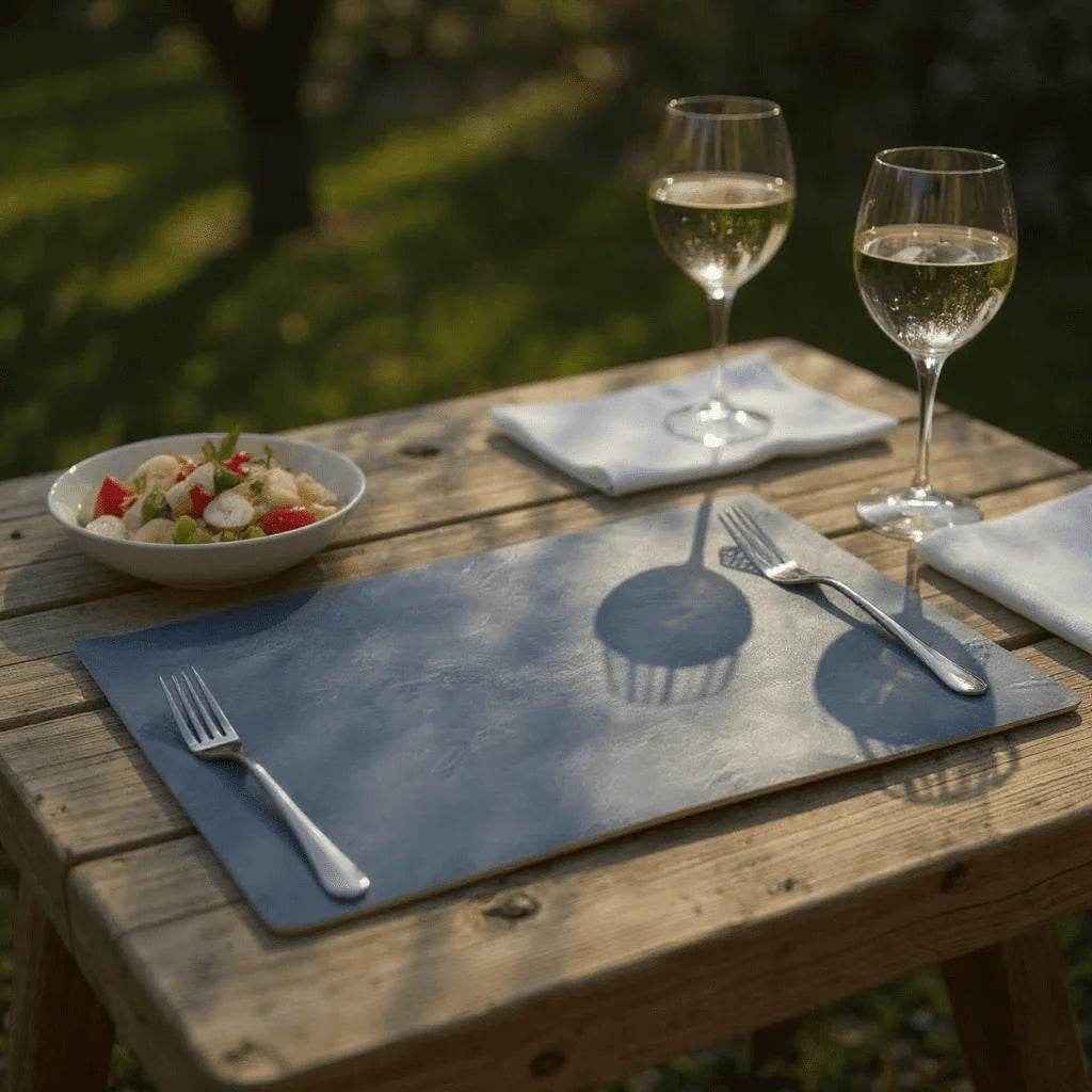 Kit 6 Jogos Americanos Retangular Couro Sintético Alidolado