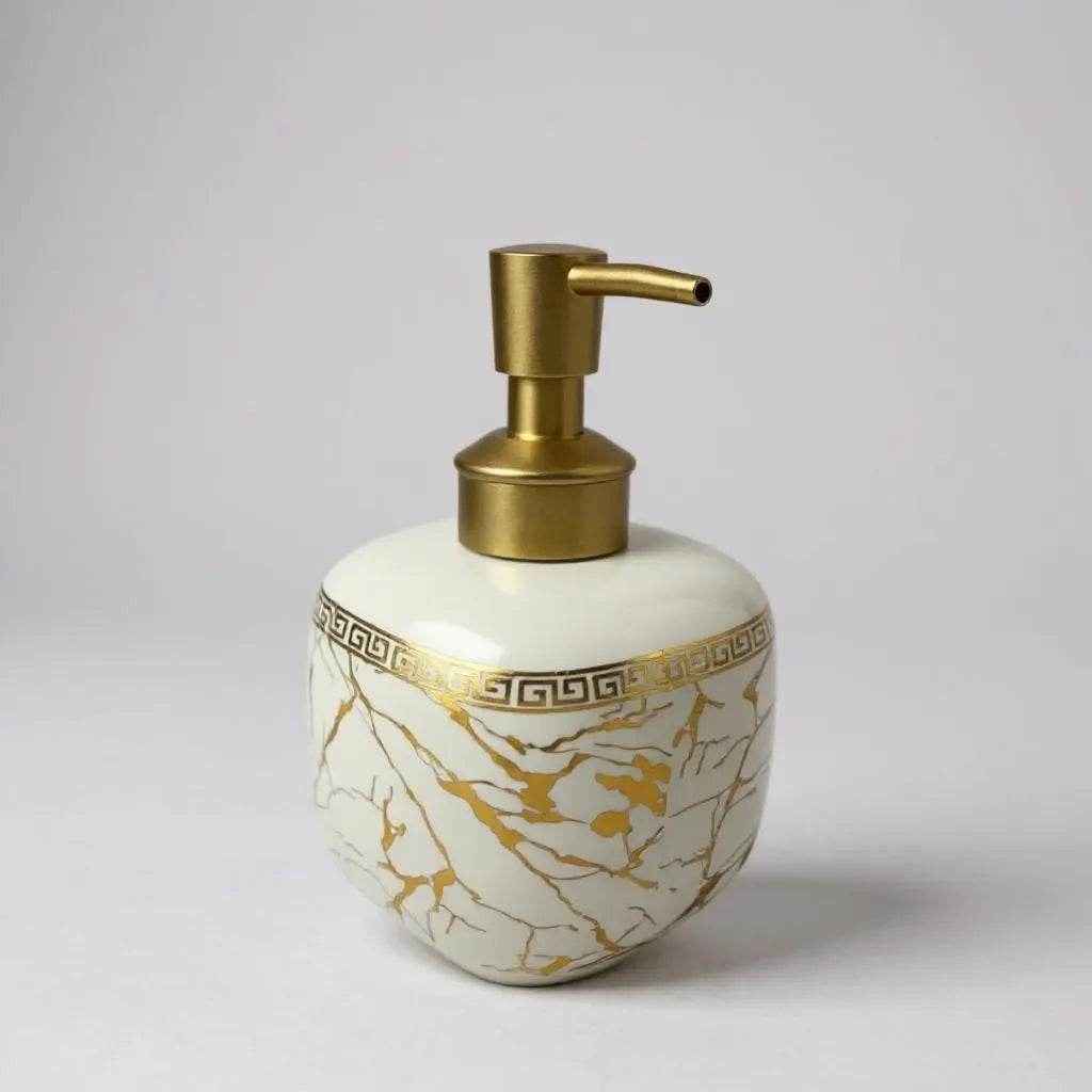 Dispenser de Sabonete Cerâmica Branco Elegance Alidolado - Alidolado