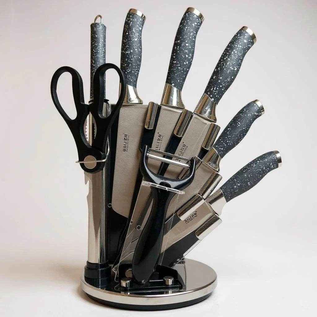 Faqueiro com Suporte Giratório e Design Moderno - Alidolado