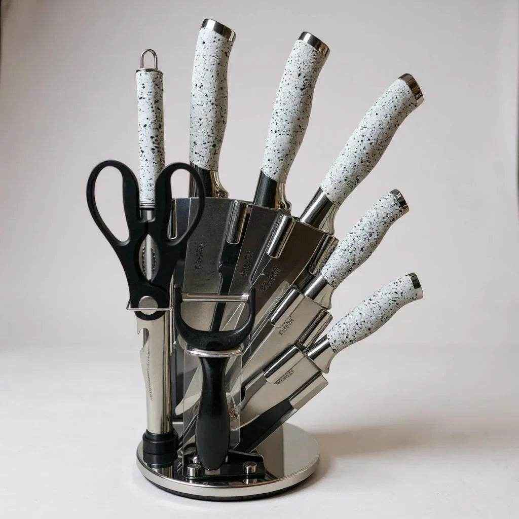 Faqueiro com Suporte Giratório e Design Moderno - Alidolado