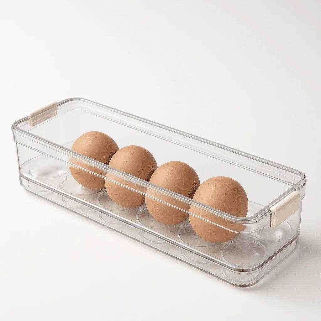 Organizador de Ovos para Geladeira com Tampa Alidolado