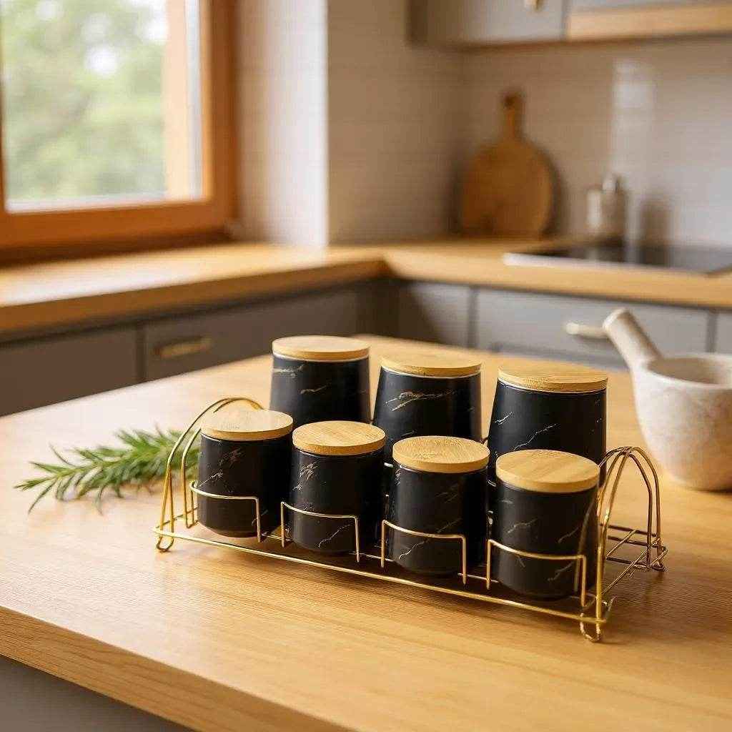 Conjunto de Cerâmica Branco com Tampas e Bandeja Alidolado - Alidolado