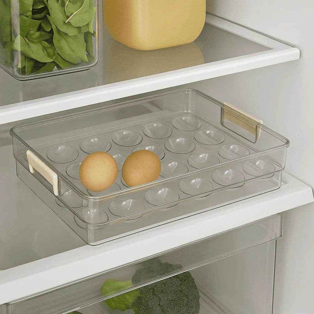 Organizador de Ovos para Geladeira com Tampa Alidolado
