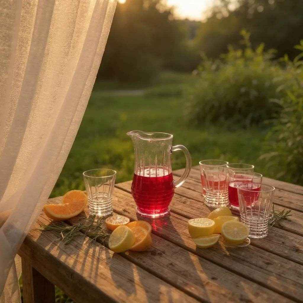 Conjunto de Jarra com Copos de Vidro 370ml 7 Peças Alidolado - Alidolado