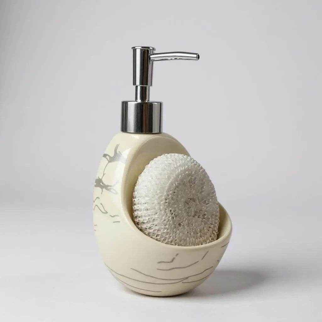 Dispenser de Sabonete em Cerâmica Elegante Alidolado - Alidolado