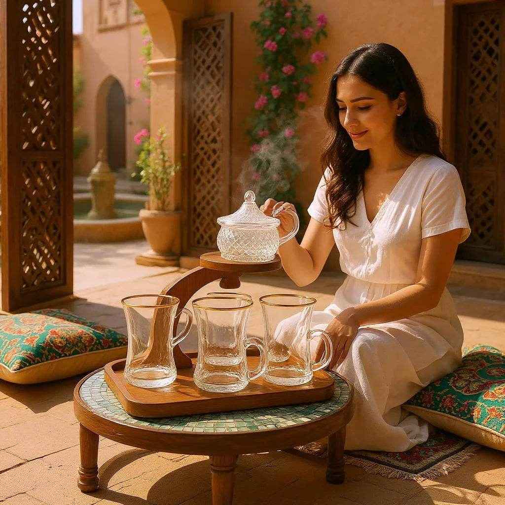 Jogo de Xícaras Turcas com Açucareiro - 6 Peças Alidolado - Alidolado